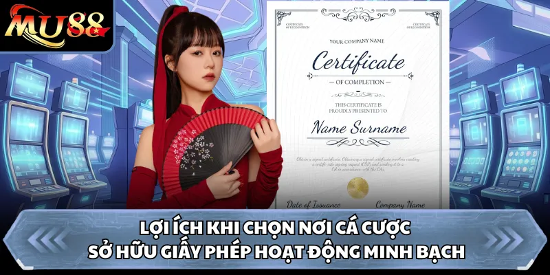 Lợi ích khi chọn nơi cá cược sở hữu giấy phép hoạt động minh bạch